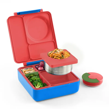 Stainless Steel Insulated Bento Lunch Box with Thermos, 3 Compartments Leak-Proof Food Container, Portable Lunch Box Set